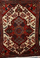 Wool Oriental Rug Vintage Hand