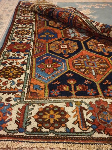 Antique hand knotted wool - knotted,